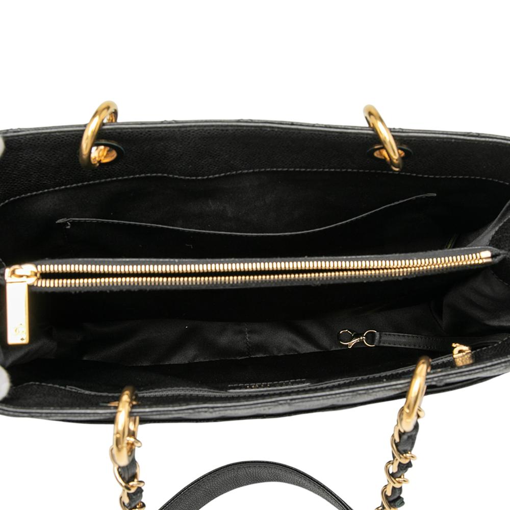Chanel AB Chanel Black Caviar Leather Leather Caviar Grand Shopping Tote Italy