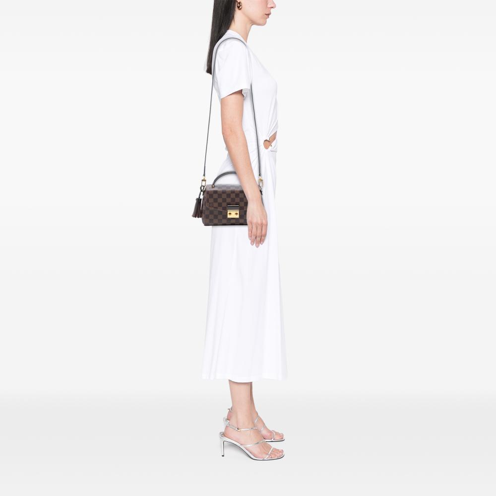 Louis Vuitton B Louis Vuitton Brown Damier Canvas Fabric Damier Ebene Croisette France