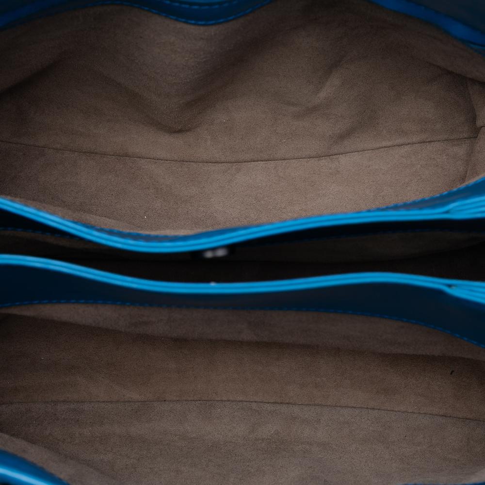 Bottega Veneta AB Bottega Veneta Blue Nappa Leather Leather Small Nappa Intrecciato Roma Satchel Italy