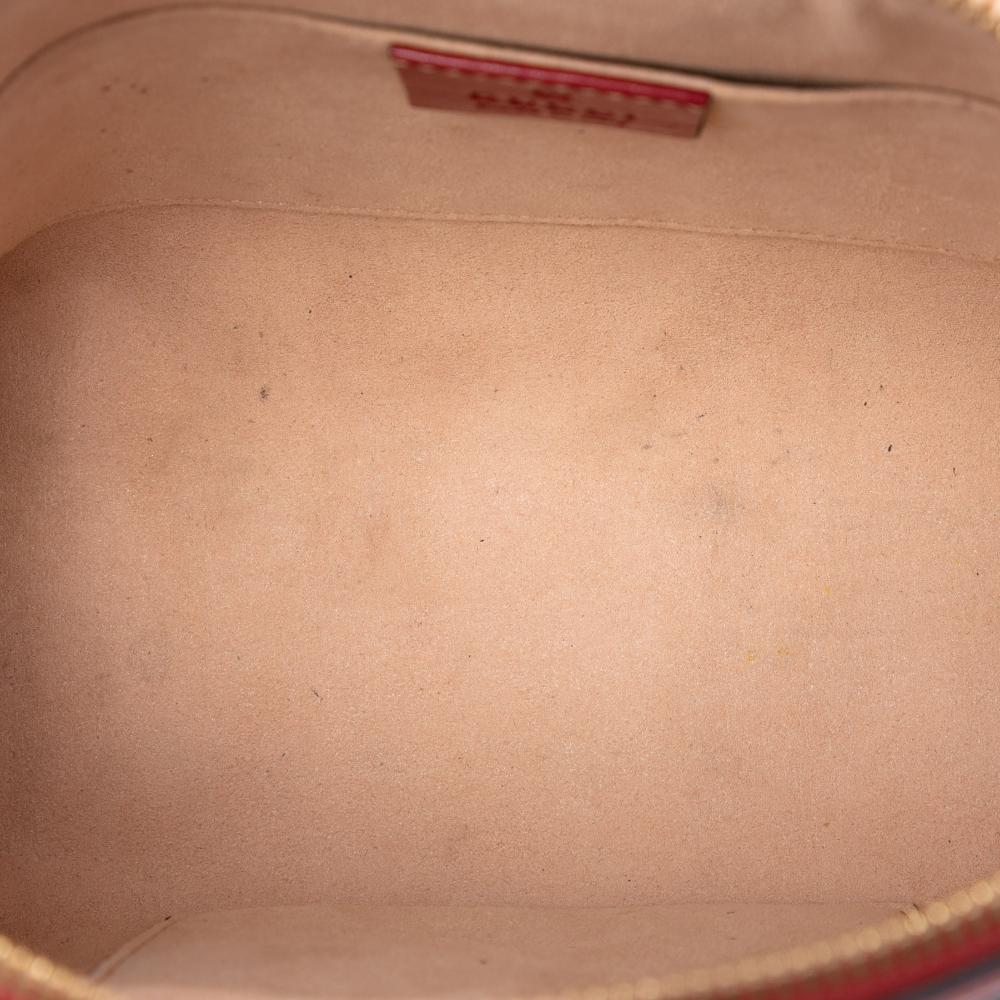 Gucci B Gucci Blue Navy with Red Suede Leather Small Ophidia Dome Crossbody Italy