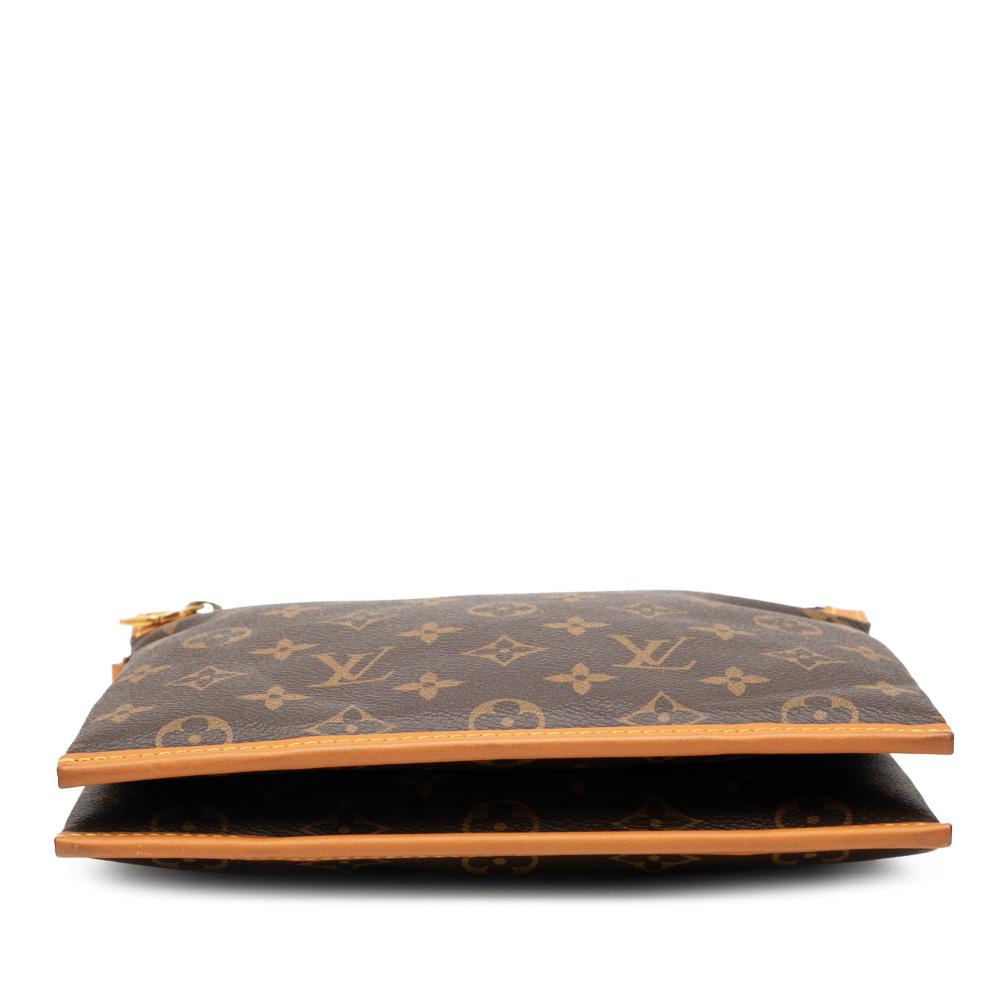 Louis Vuitton B Louis Vuitton Brown Monogram Canvas Fabric Monogram Saumur Messenger PM France