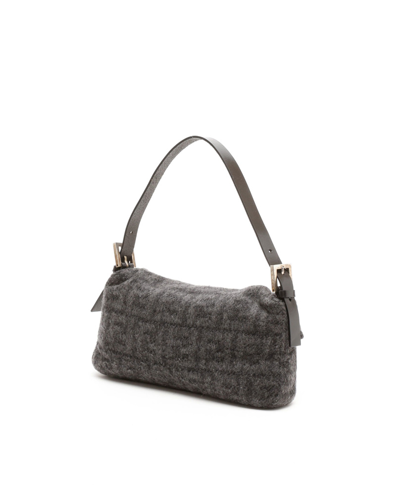Fendi Zucca Tweed Baguette Bag