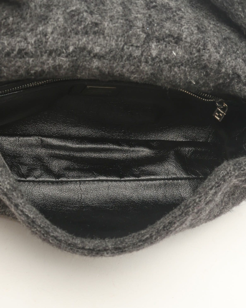 Fendi Zucca Tweed Baguette Bag