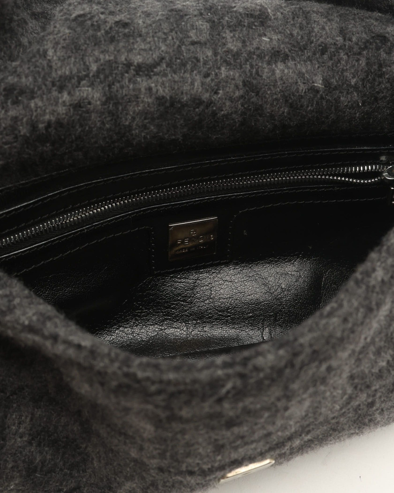 Fendi Zucca Tweed Baguette Bag