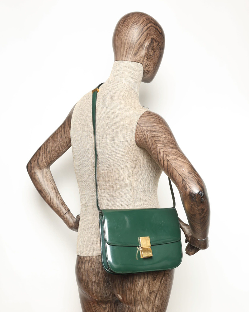 Celine Céline Classic Patent Box Bag