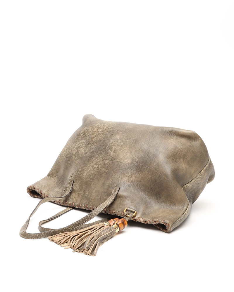 Gucci Soft Bamboo Tassel Tote Bag