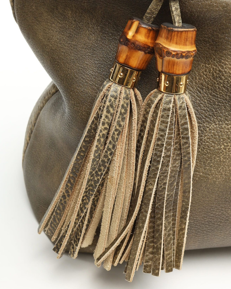 Gucci Soft Bamboo Tassel Tote Bag