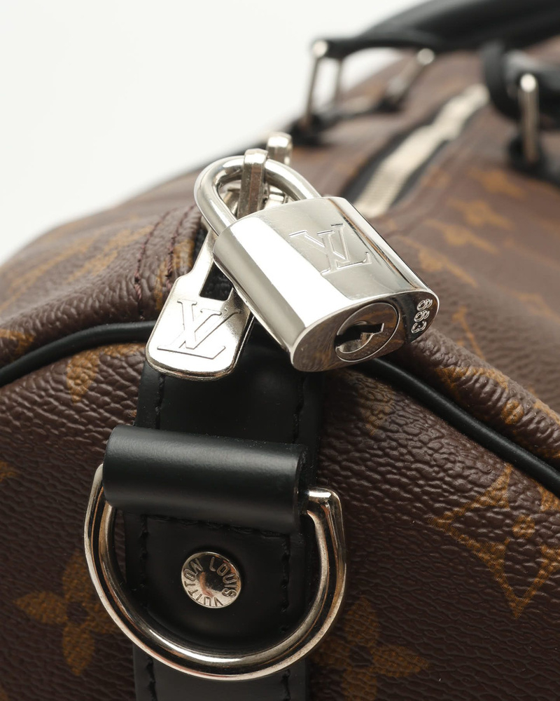 Louis Vuitton Monogram Macassar Keepall Bandoulière 55 Weekend Bag