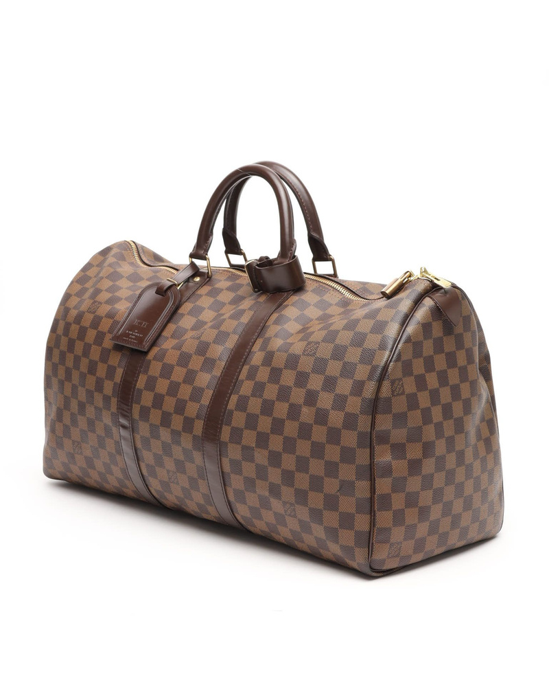 Louis Vuitton Damier Ebene Keepall 50 Weekend Bag