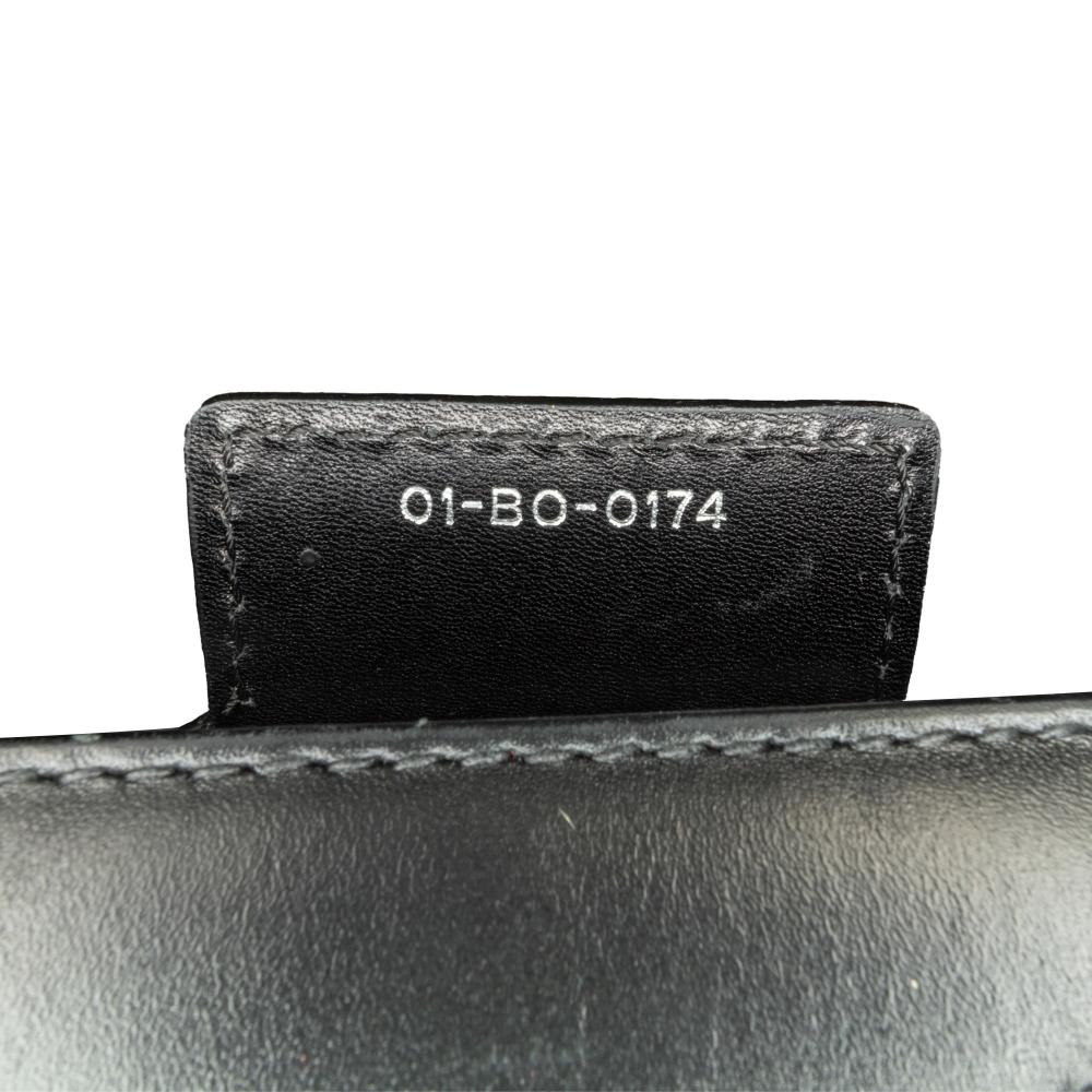 Christian Dior B Dior Black Calf Leather Medium skin Pockets Lady Dior Italy