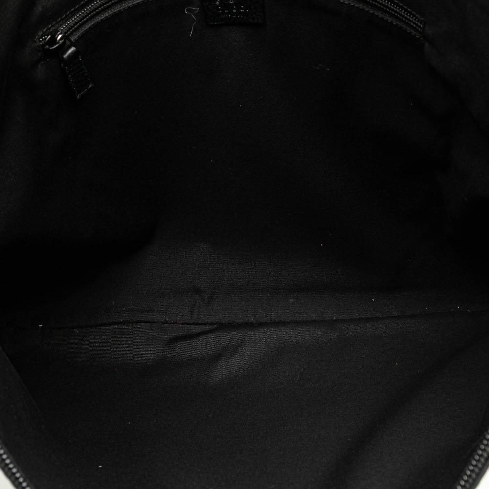 Gucci B Gucci Black Nylon Fabric GG Crossbody Italy
