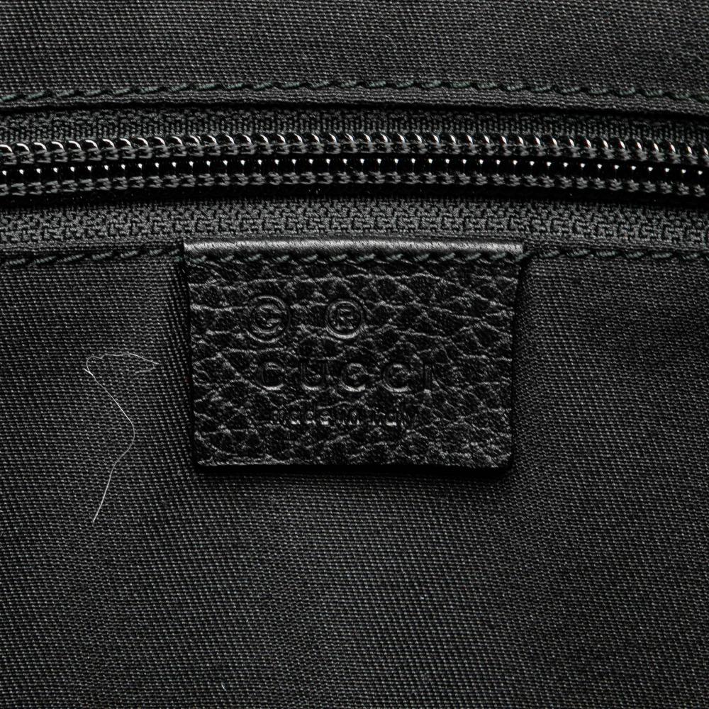Gucci B Gucci Black Nylon Fabric GG Crossbody Italy