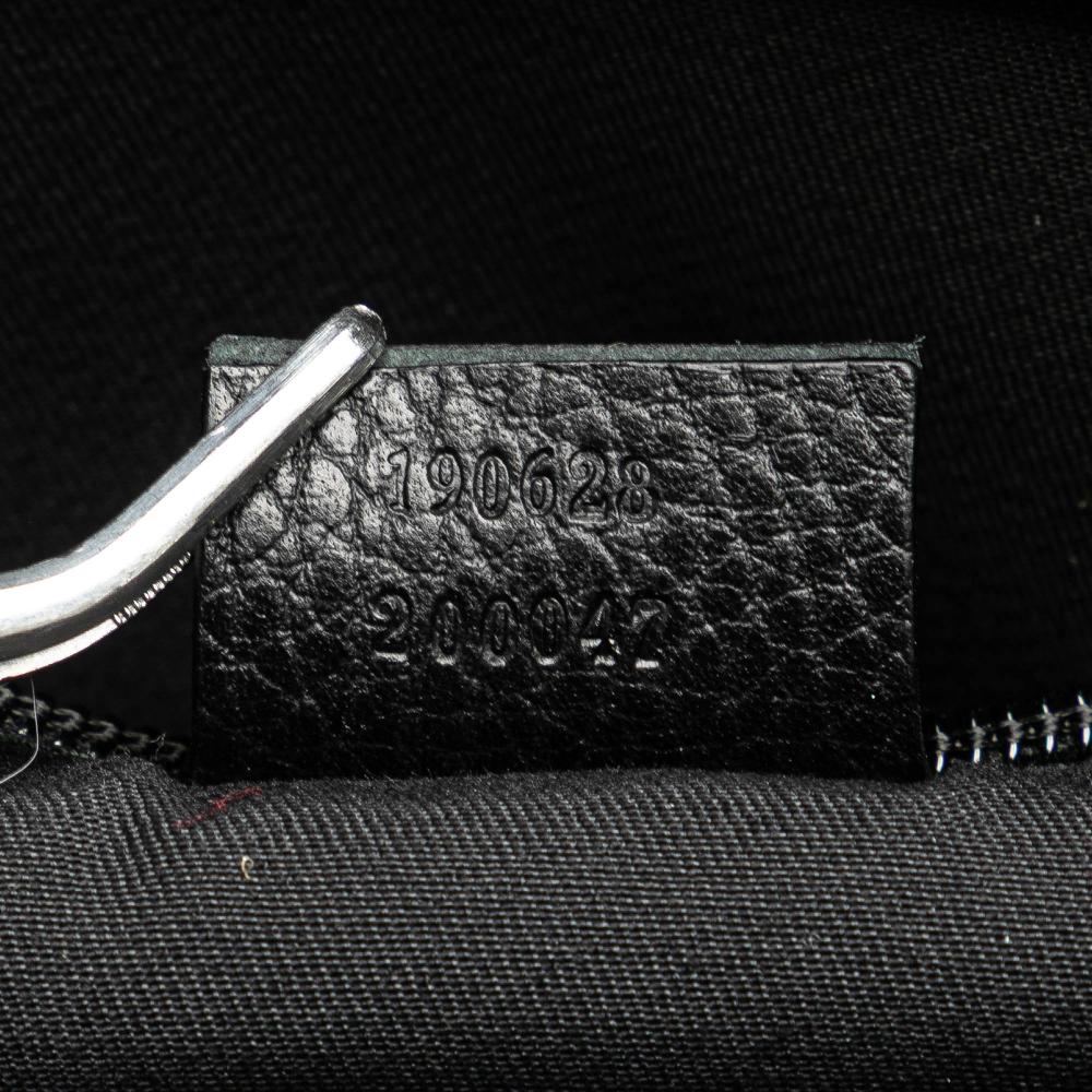 Gucci B Gucci Black Nylon Fabric GG Crossbody Italy