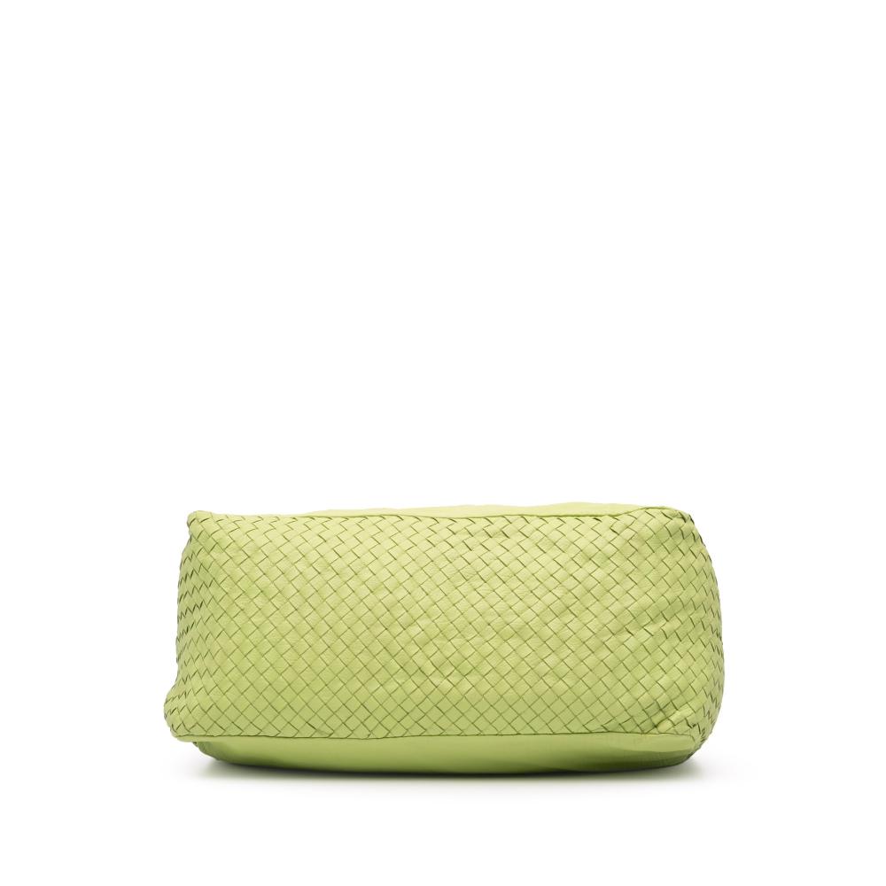 Bottega Veneta AB Bottega Veneta Green Nappa Leather Leather Nappa Intrecciato Knot Hobo Italy