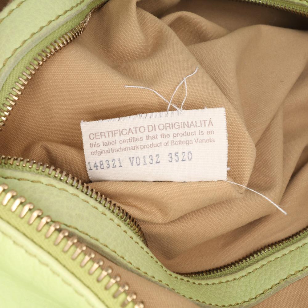 Bottega Veneta AB Bottega Veneta Green Nappa Leather Leather Nappa Intrecciato Knot Hobo Italy