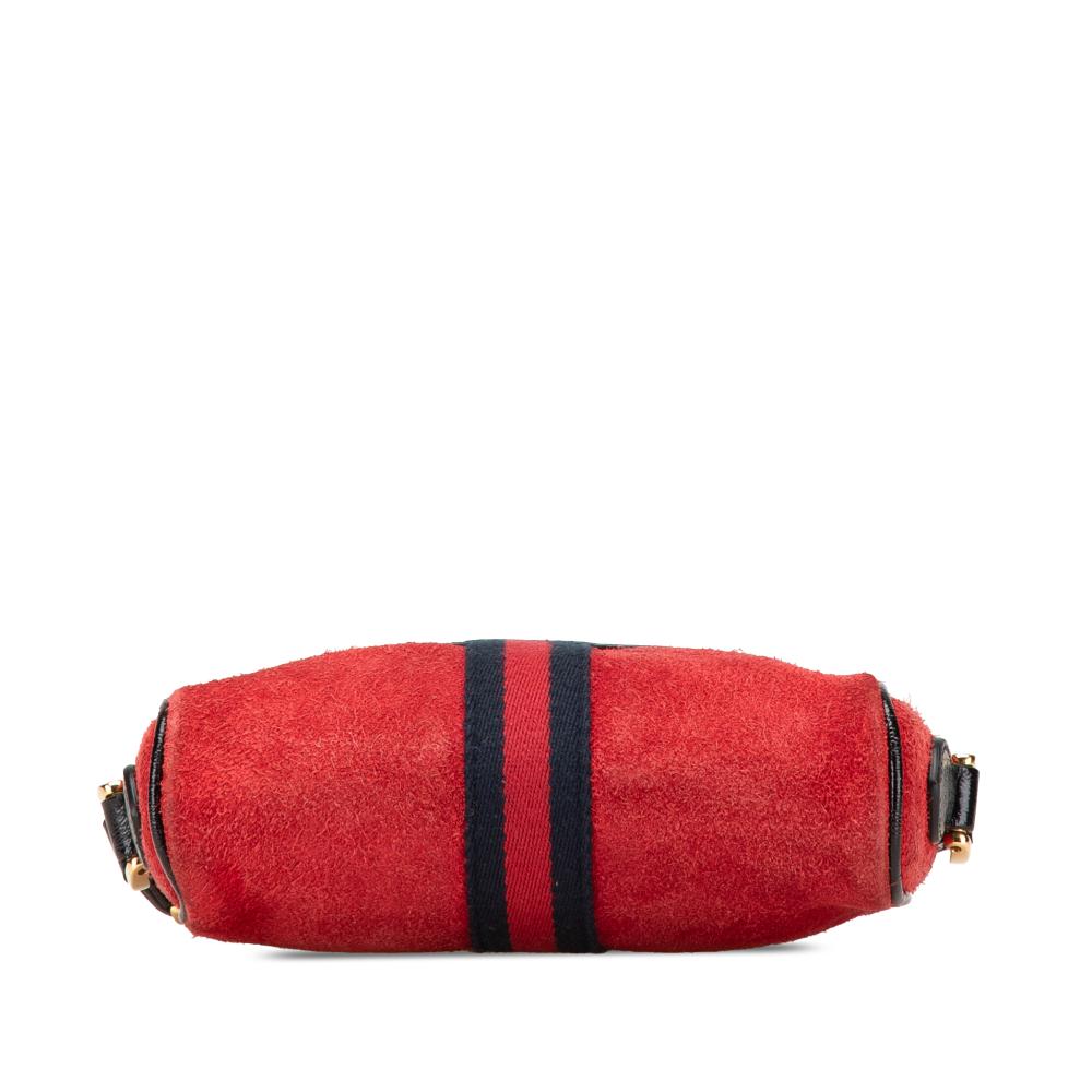 Gucci B Gucci Red Suede Leather Mini Ophidia Crossbody Italy