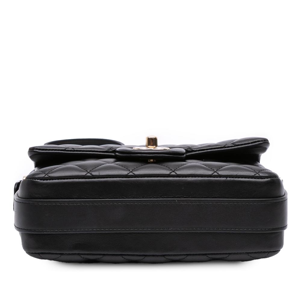 Chanel AB Chanel Black Calf Leather Quilted skin Bolero de Chanel Flap France