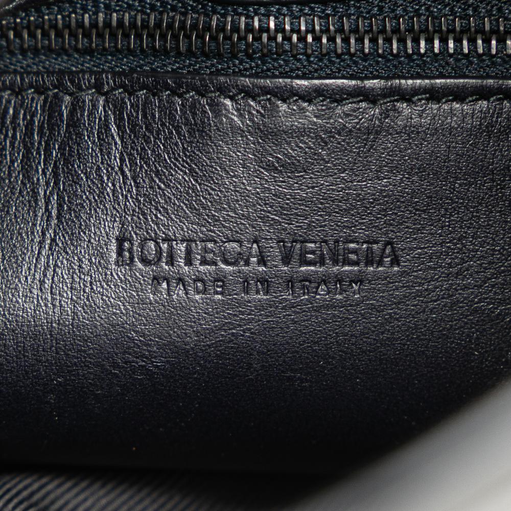 Bottega Veneta B Bottega Veneta Black Nappa Leather Leather Nappa Intrecciato Messenger Bag Italy