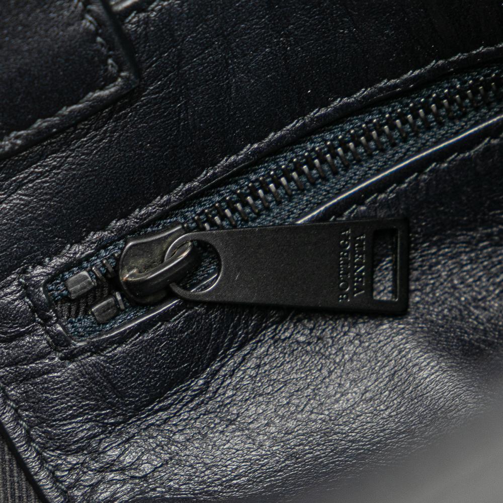 Bottega Veneta B Bottega Veneta Black Nappa Leather Leather Nappa Intrecciato Messenger Bag Italy