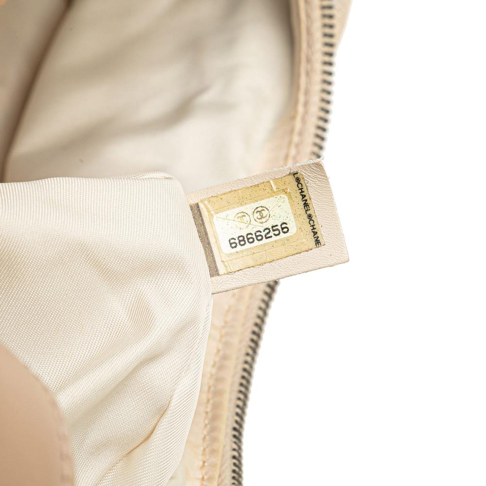 Chanel B Chanel Brown Beige Nylon Fabric New Travel Line Vanity Bag Italy