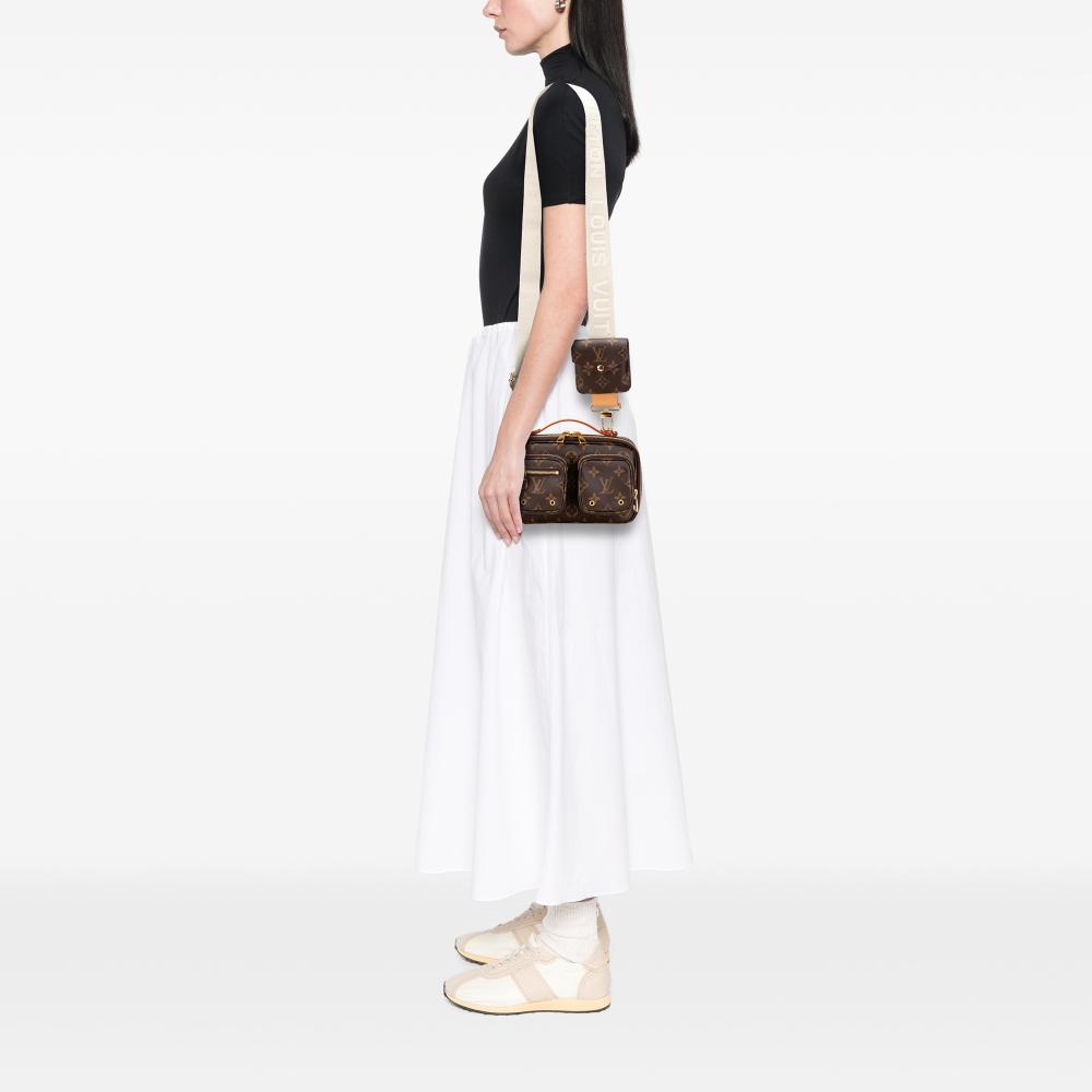 Louis Vuitton B Louis Vuitton Brown Monogram Canvas Canvas Monogram Utility Satchel Italy