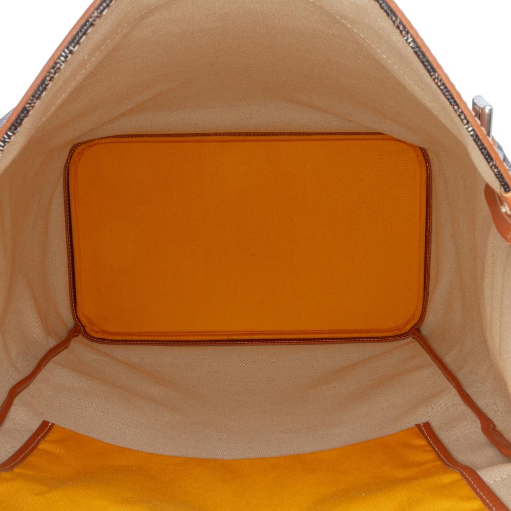 Goyard B Goyard Black Coated Canvas Fabric Goyardine Steamer PM France