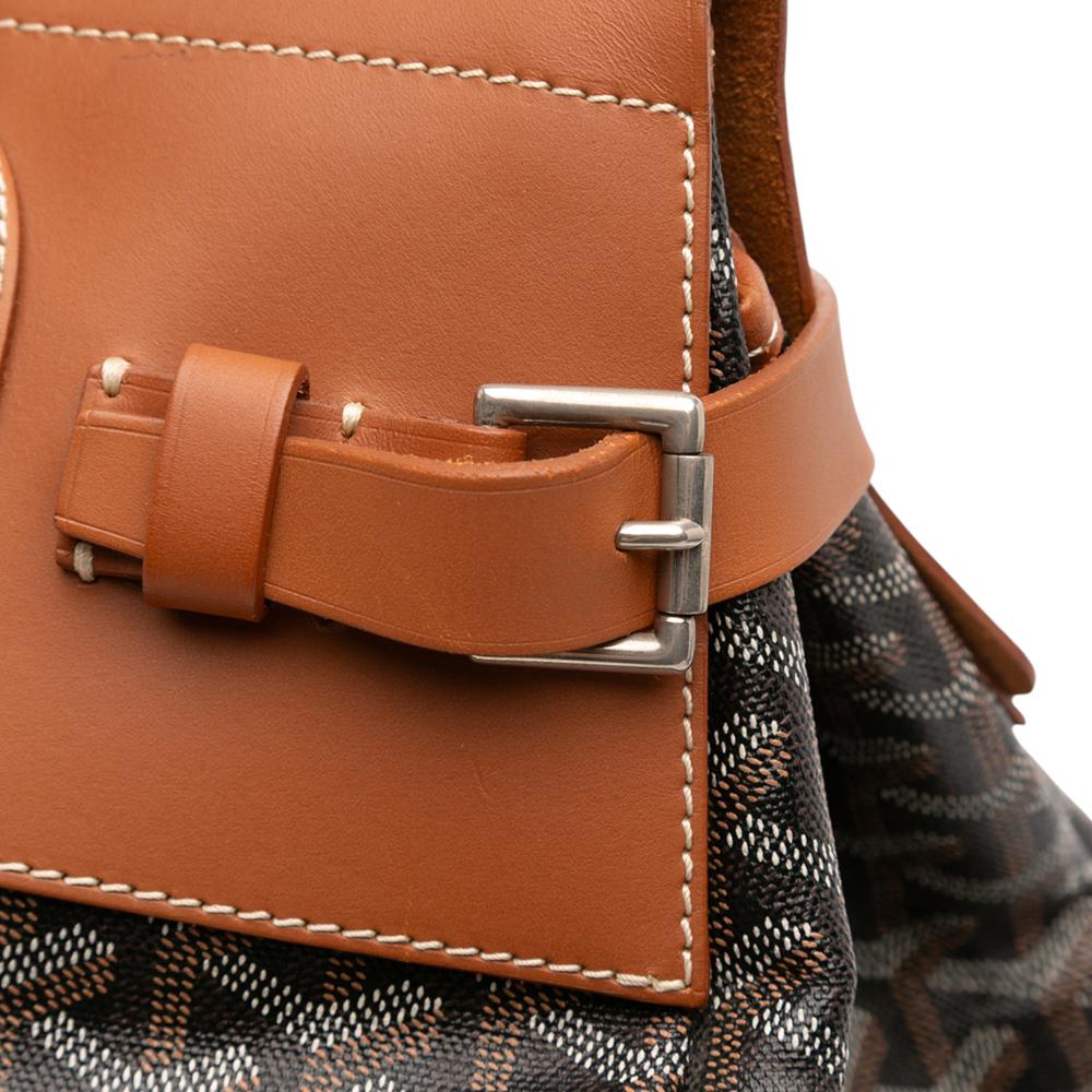 Goyard B Goyard Black Coated Canvas Fabric Goyardine Steamer PM France