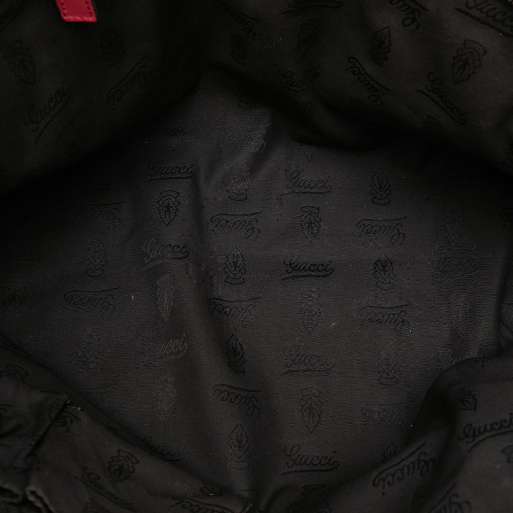 Gucci B Gucci Red Coated Canvas Fabric Medium GG Imprime Tote Italy