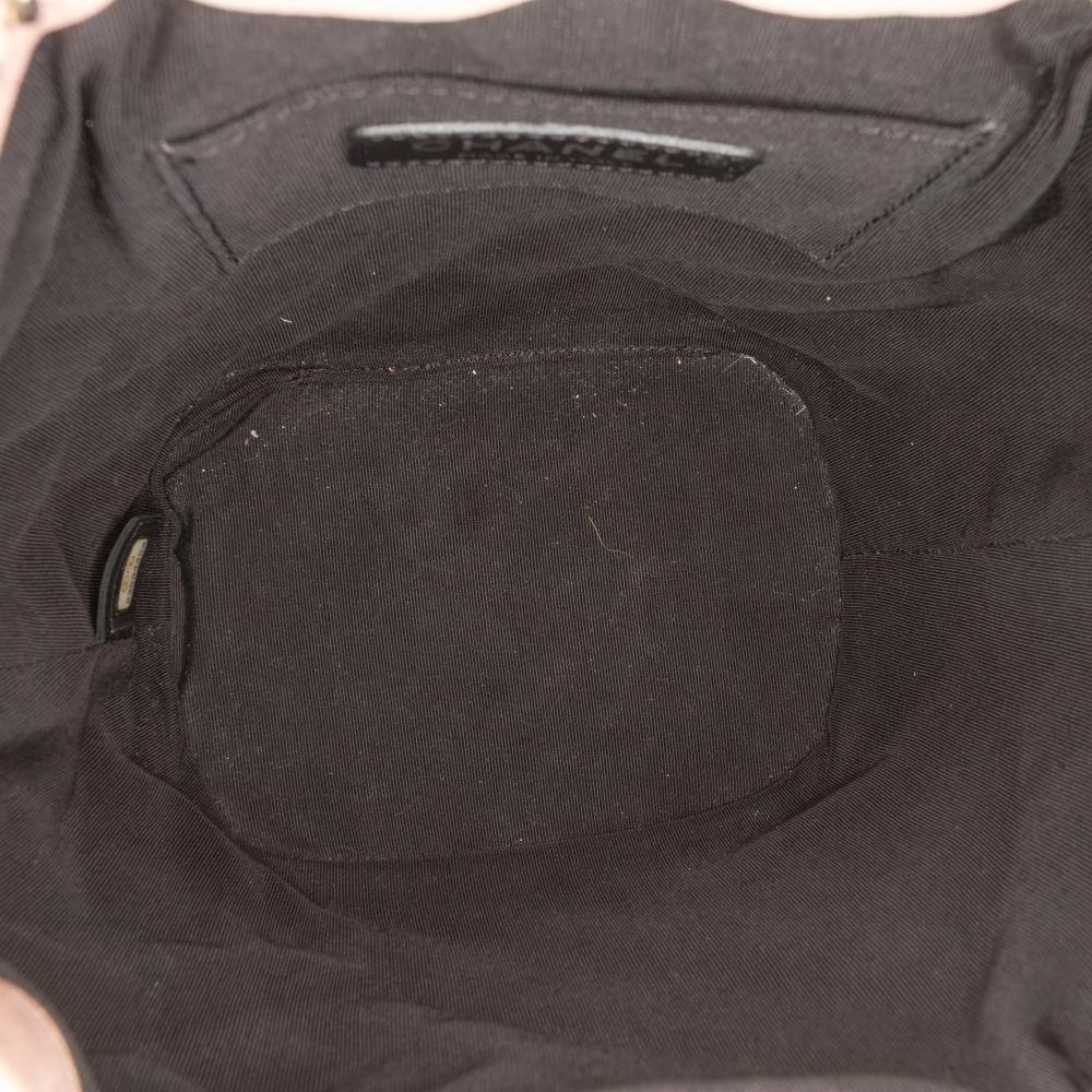 Chanel AB Chanel Blue Navy Lambskin Leather Leather CC Quilted Lambskin Cuba Drawstring Bucket Bag Italy