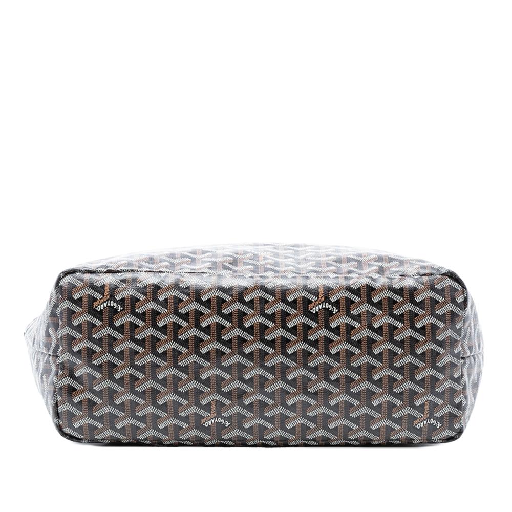 Goyard AB Goyard Black Coated Canvas Fabric Goyardine Saint Louis PM France