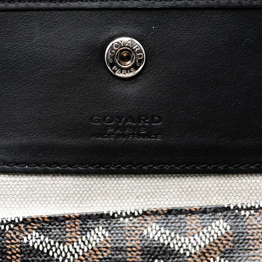 Goyard AB Goyard Black Coated Canvas Fabric Goyardine Saint Louis PM France