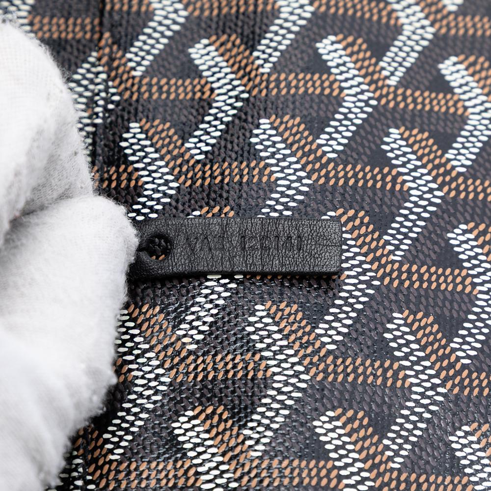 Goyard AB Goyard Black Coated Canvas Fabric Goyardine Saint Louis PM France