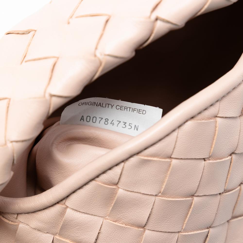 Bottega Veneta AB Bottega Veneta Pink Light Pink Calf Leather Mini skin Intrecciato Hop Satchel Italy