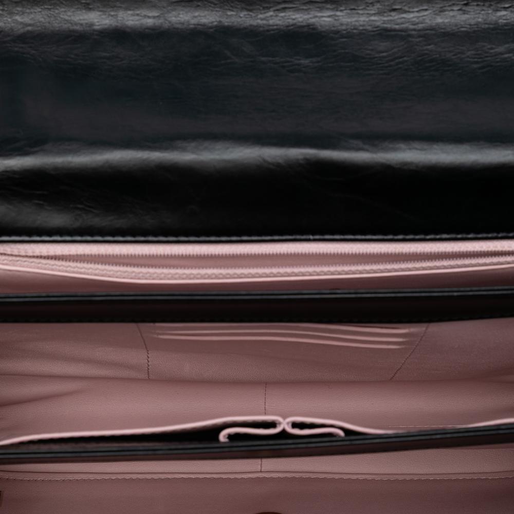 Chanel B Chanel Black Lambskin Leather Leather Paris Cosmopolite Aged Calfskin Straight Lined Flap Italy