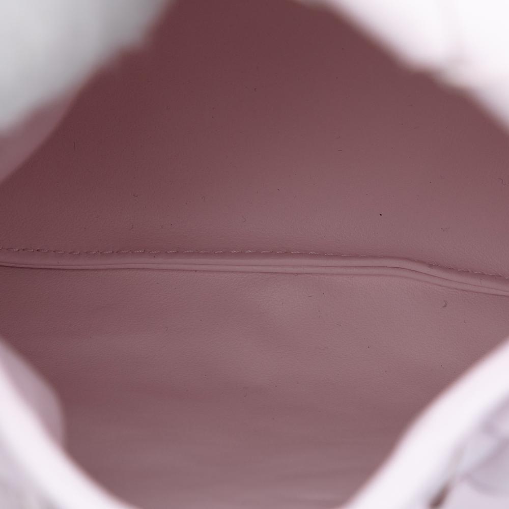 Bottega Veneta AB Bottega Veneta Pink Light Pink Calf Leather Mini skin Intrecciato Hop Satchel Italy