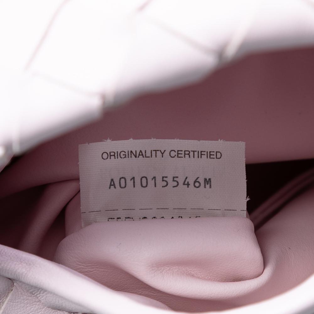 Bottega Veneta AB Bottega Veneta Pink Light Pink Calf Leather Mini skin Intrecciato Hop Satchel Italy