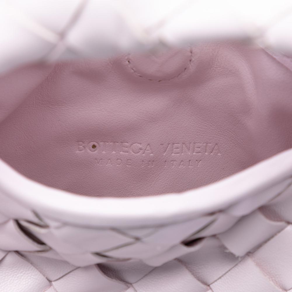 Bottega Veneta AB Bottega Veneta Pink Light Pink Calf Leather Mini skin Intrecciato Hop Satchel Italy