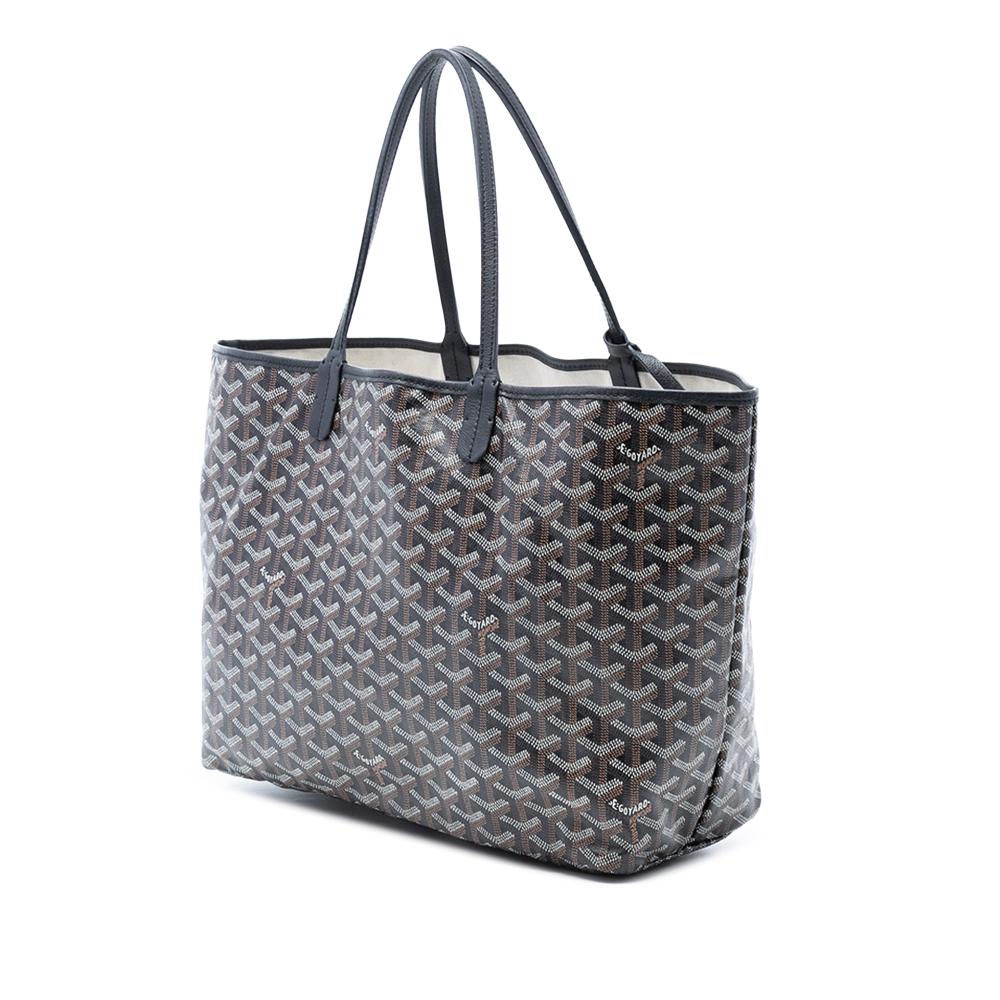 Goyard B Goyard Black Coated Canvas Fabric Goyardine Saint Louis PM France