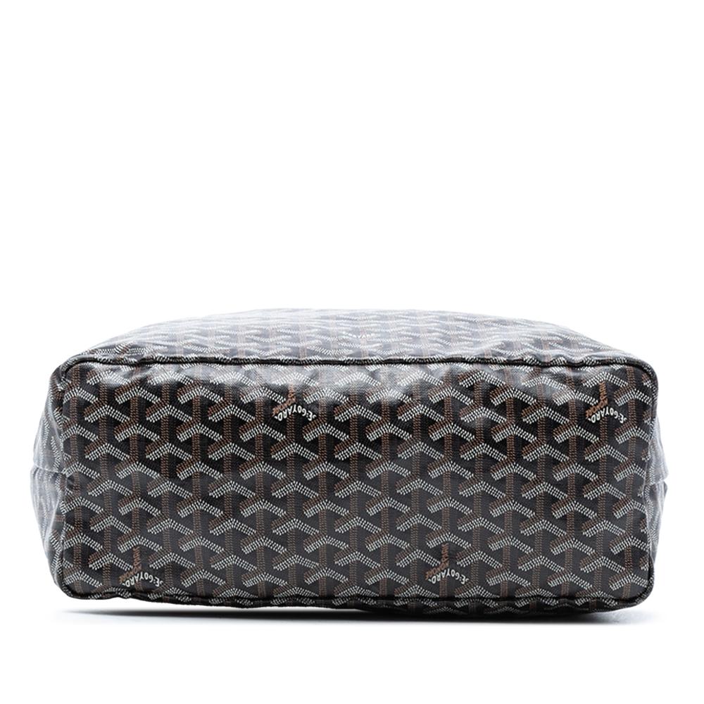 Goyard B Goyard Black Coated Canvas Fabric Goyardine Saint Louis PM France