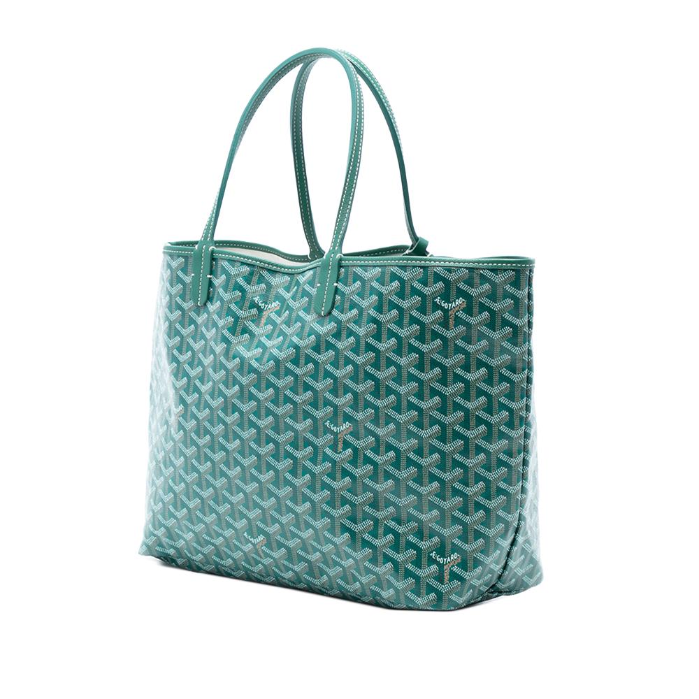 Goyard AB Goyard Green Coated Canvas Fabric Goyardine Saint Louis PM France