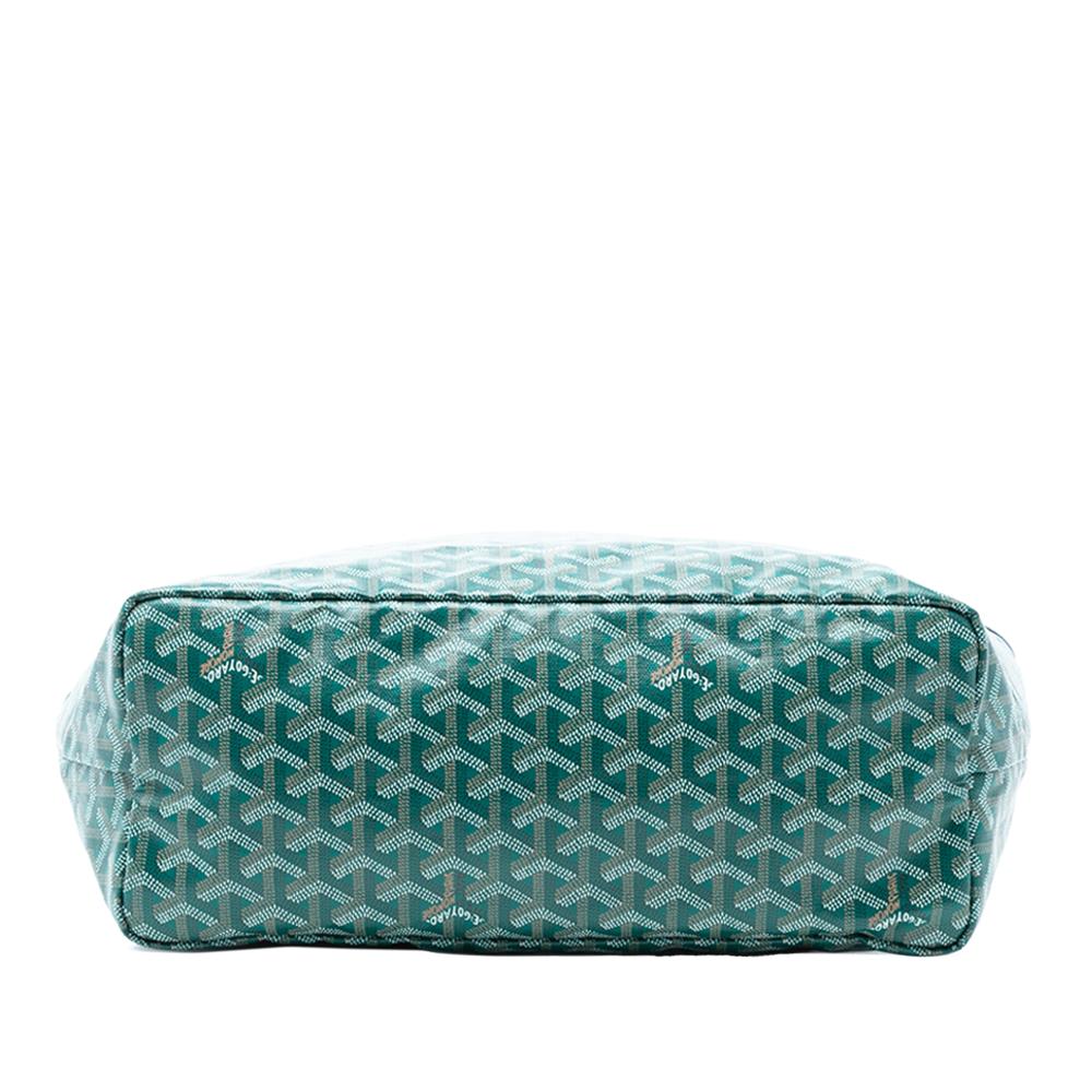Goyard AB Goyard Green Coated Canvas Fabric Goyardine Saint Louis PM France