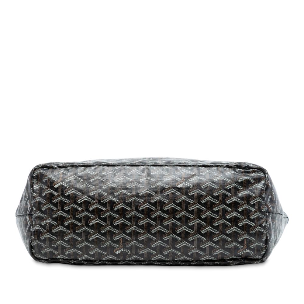 Goyard B Goyard Black Coated Canvas Fabric Goyardine Saint Louis PM France