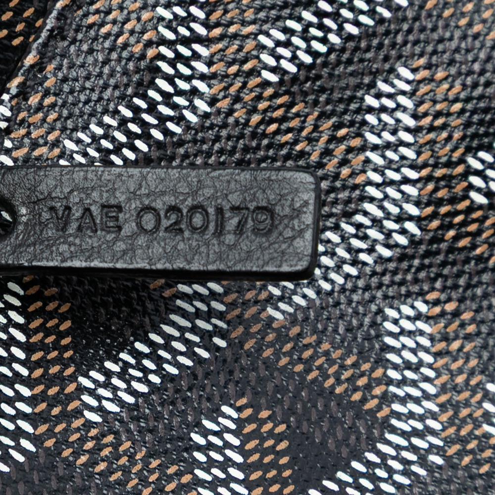 Goyard B Goyard Black Coated Canvas Fabric Goyardine Saint Louis PM France