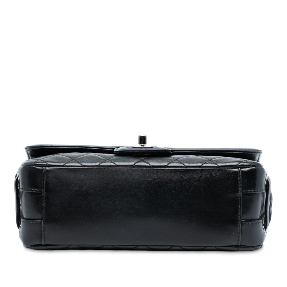 Chanel B Chanel Black Lambskin Leather Leather Small Quilted Lambskin Mademoiselle Chic Flap Italy
