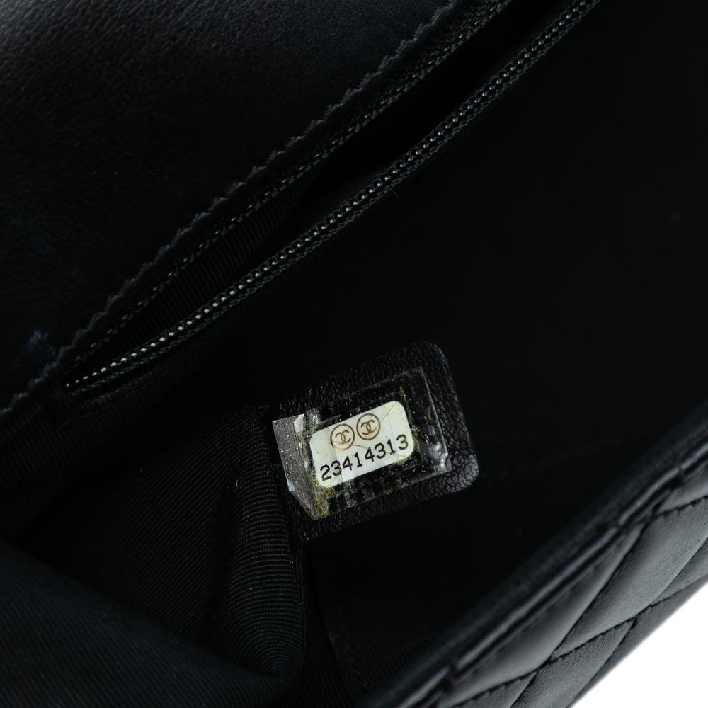 Chanel B Chanel Black Lambskin Leather Leather Small Quilted Lambskin Mademoiselle Chic Flap Italy