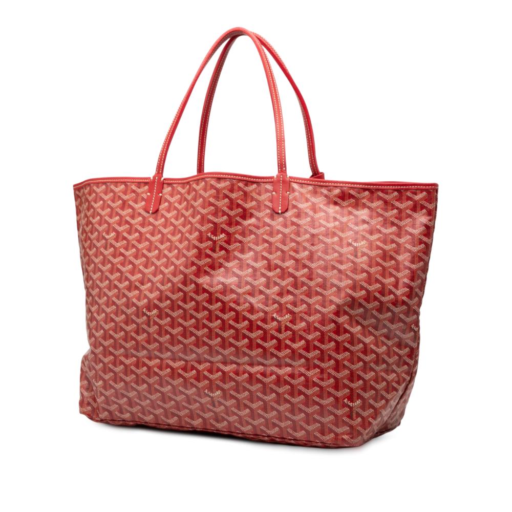 Goyard AB Goyard Red Coated Canvas Fabric Goyardine Saint Louis GM France