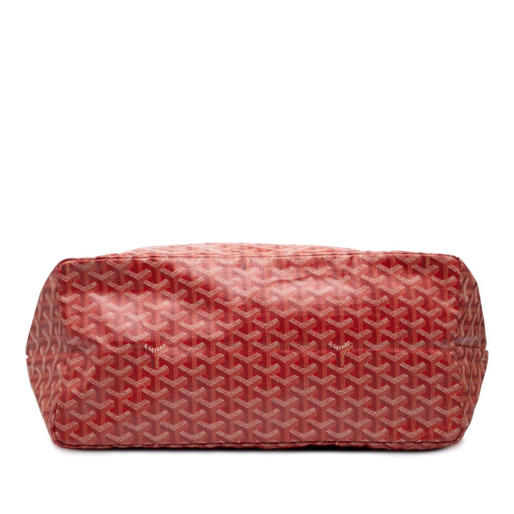 Goyard AB Goyard Red Coated Canvas Fabric Goyardine Saint Louis GM France