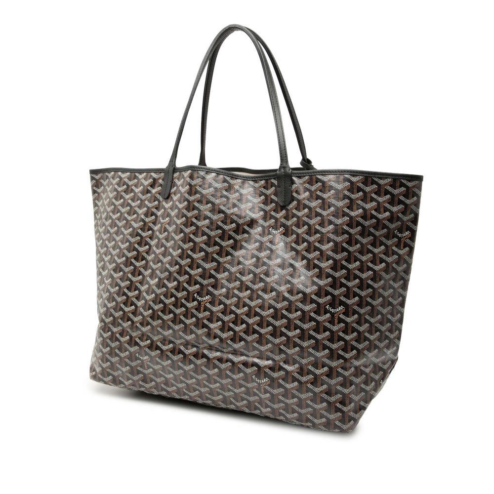 Goyard AB Goyard Black Coated Canvas Fabric Goyardine Saint Louis GM France