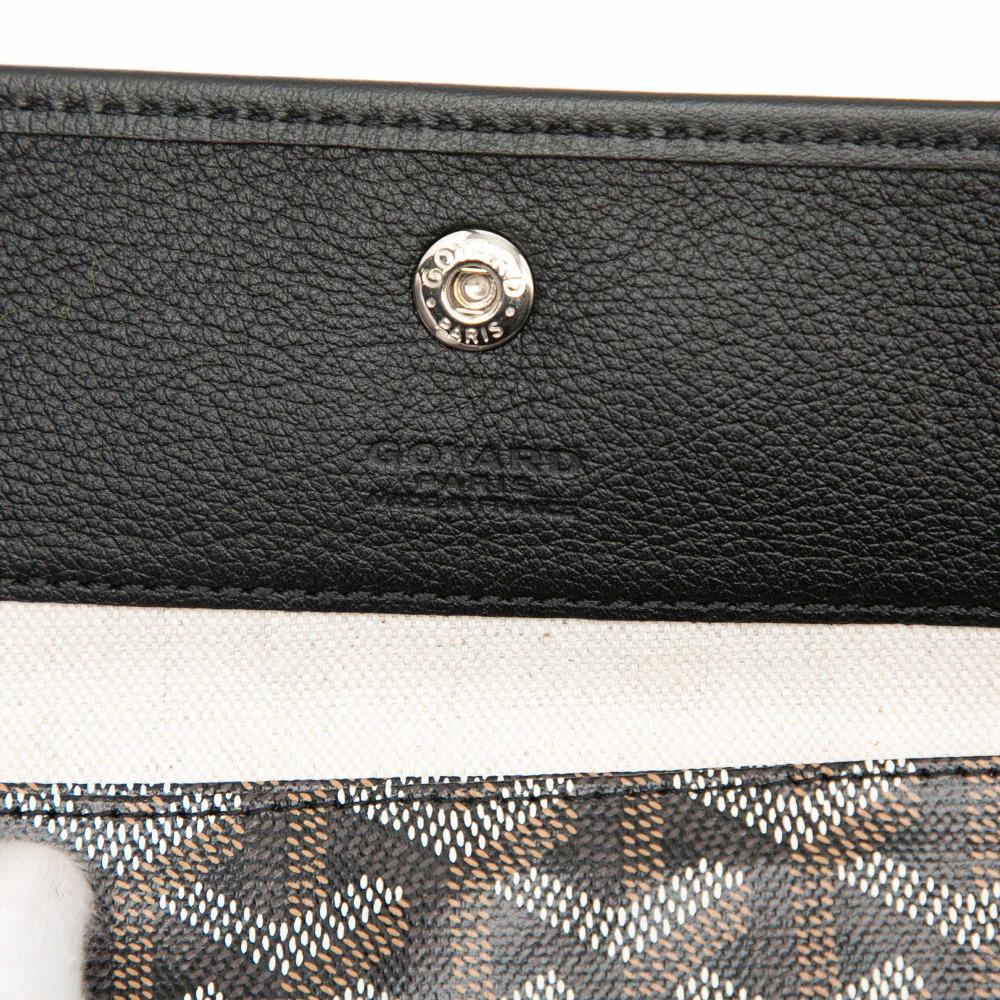 Goyard AB Goyard Black Coated Canvas Fabric Goyardine Saint Louis GM France