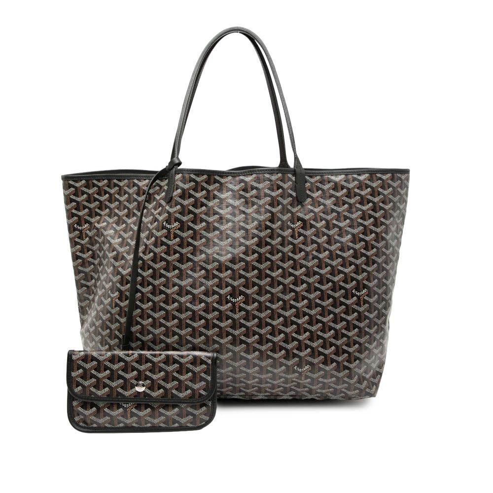 Goyard AB Goyard Black Coated Canvas Fabric Goyardine Saint Louis GM France